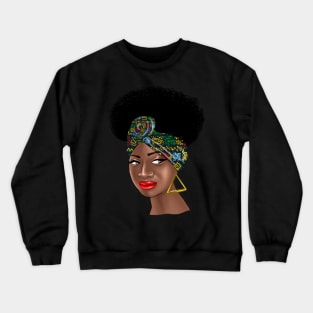 African woman with a beautiful headband Crewneck Sweatshirt